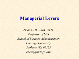 Management Levers-New - Gonzaga Student Web Server