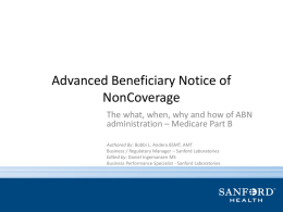 Advanced Beneficiary Notice of Noncoverage