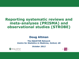 (PRISMA) and observational studies