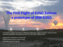 EUSO-BALLOON: a Pathfinder for the Extreme