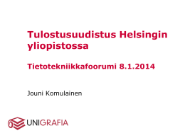 Tietotekniikkafoorumi 8.1.2014