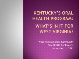 Kentucky`s Oral Health Program