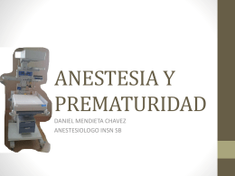 anestesia y prematur..