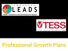 Professional Growth Plans - Arkansas Department of Education