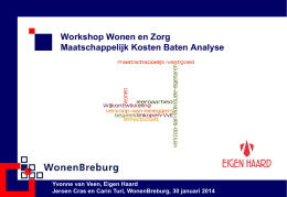 Presentatie workshop Wonen en Zorg