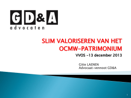 Slim valoriseren van het OCMW-patrimonium 2013-12-13