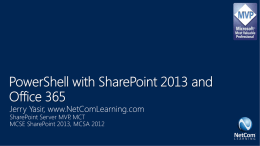 PowerShell with SharePoint 2013 and Office 365