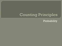 Counting Principles
