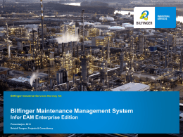 Bilfinger Maintenance Management System
