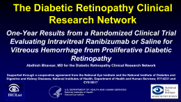 The Diabetic Retinopathy Clinical Research Network