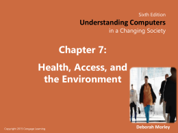 Chapter 7 (Health, Access, and the Environment)
