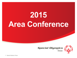 Powerpoint - Special Olympics Texas