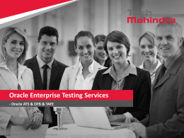 Oracle Enterprise Testing Services