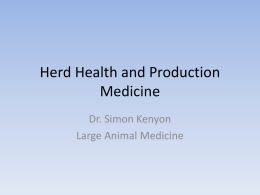 Herd Health and Production Medicine