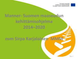 Maaseudun kehittämisohjelma 2014*2020