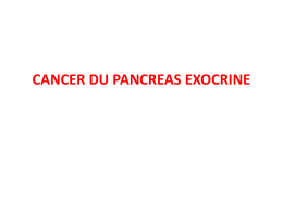 CANCER DU PANCREAS EXOCRINE