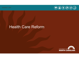 Health Care Reform - Carolinas Payroll Conference