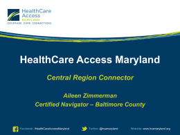 Health Care Access of Maryland - Baltimore County Provider Council