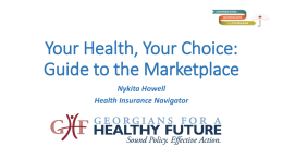 Guide to the Marketplace - Georgians for a Healthy Future
