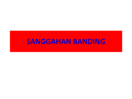 sanggahan banding - Surabaya 2 Excellence