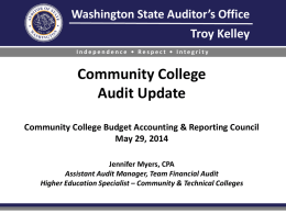 Community College Financial Statement Audits