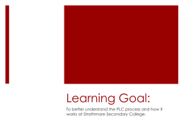 PLC presentation Norms & SMART goals