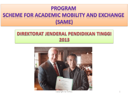PROGRAM SAME (Scheme for Academic Mobility and Exchange)
