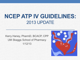 NCEP ATP IV Guidelines - Montana Pharmacy Association