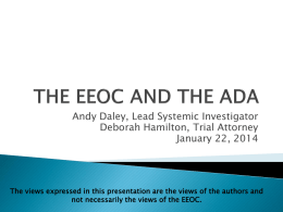 EEOC Enforcement of the ADA