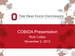 COBIDApresentation - Moritz College of Law