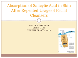 Detection of Salicylic Acid in Facial Cleansers
