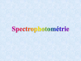 Diaporama Spectrophotométrie