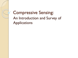 Compressive Sensing: