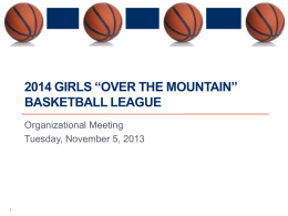 2013 girls *over the mountain* basketball league
