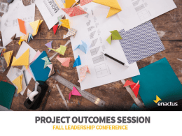 Project Outcomes Content Session
