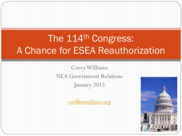 ESEA in the 114th Congress - Iowa State Education Association