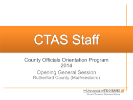 CTAS Staff Directory - County Technical Assistance Service