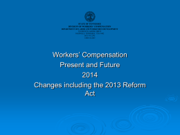 Comp Present and Future 2014 Changes Including the 2013 Reform