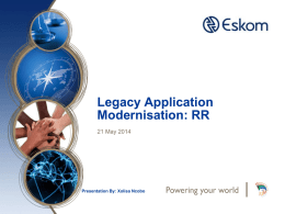 KPA2-KPI1 Legacy ApplicationModernisation RR