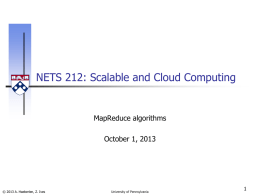 Programming in MapReduce - University of Pennsylvania