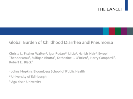 Childhood Pneumonia and Diarrhoea