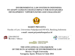 environmental law system in indonesia to adapt climate change