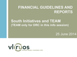 Financial guidelines and reports - VLIR-UOS