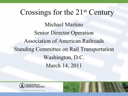 Mike Martino - Association of American Railroads