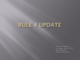 Rule 4 Update