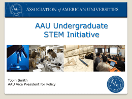 Five– Year Initiative for Improving Undergraduate STEM