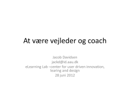 At være vejleder og coach_Jacob Davidsen