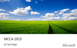 MCCA 2013 - Academic Computing & Media Services