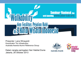 Walkability - Australia Awards Indonesia