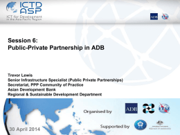Public-Private Partnership (PPP) Operational Plan - ICTD-ASP